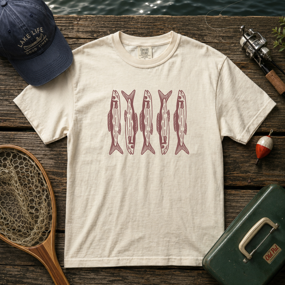 Fresh Catch Vintage Fish Print Tee