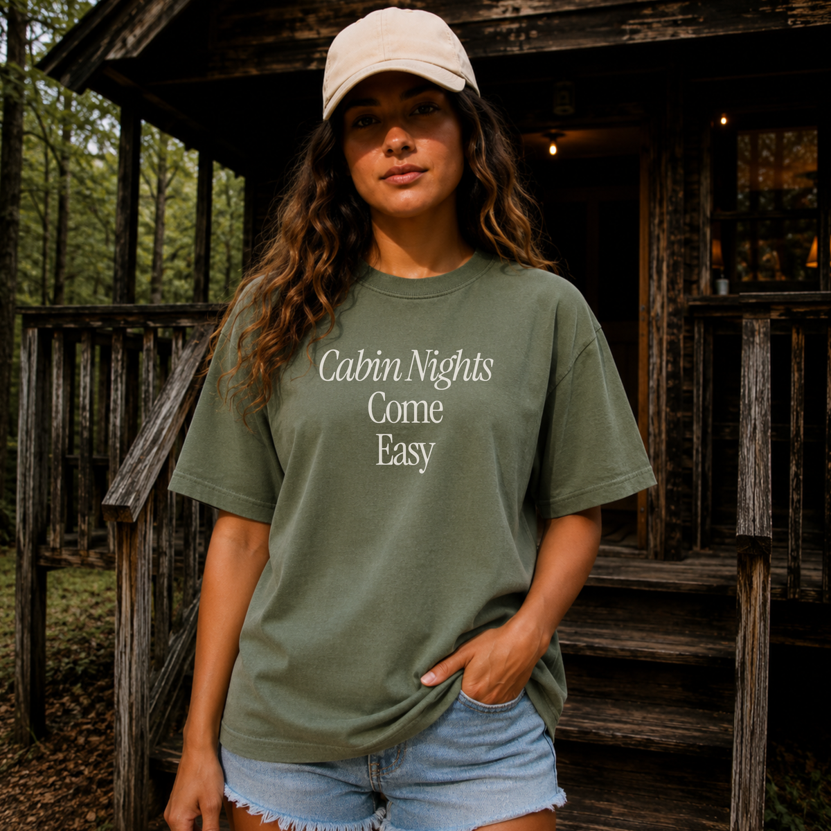 Cabin Nights Come Easy Tee
