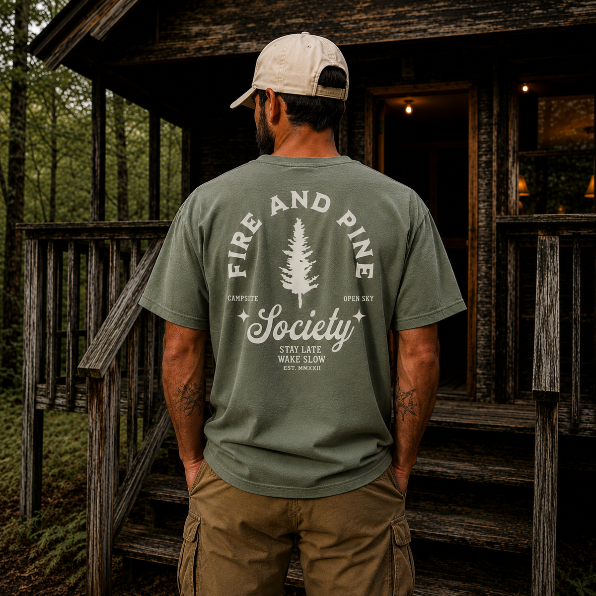 Fire and Pine Society Tee