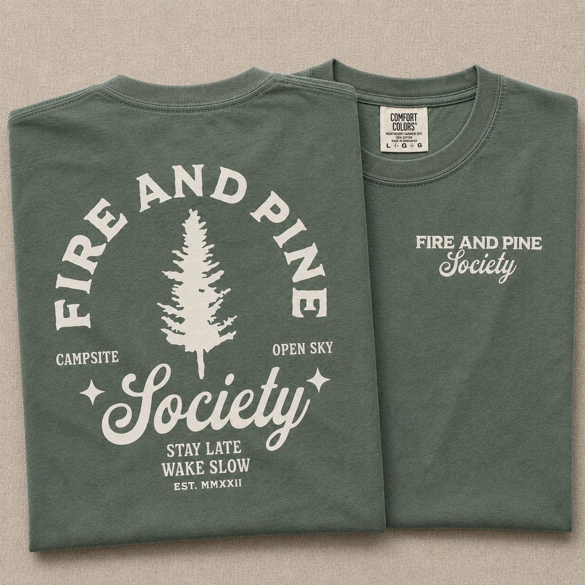 Fire and Pine Society Tee