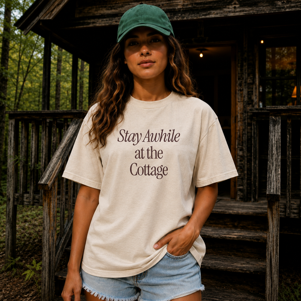 Stay Awhile at the Cottage Tee