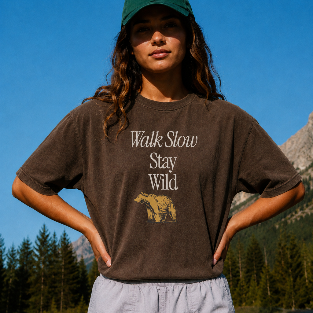 Walk Slow Stay Wild Bear Tee