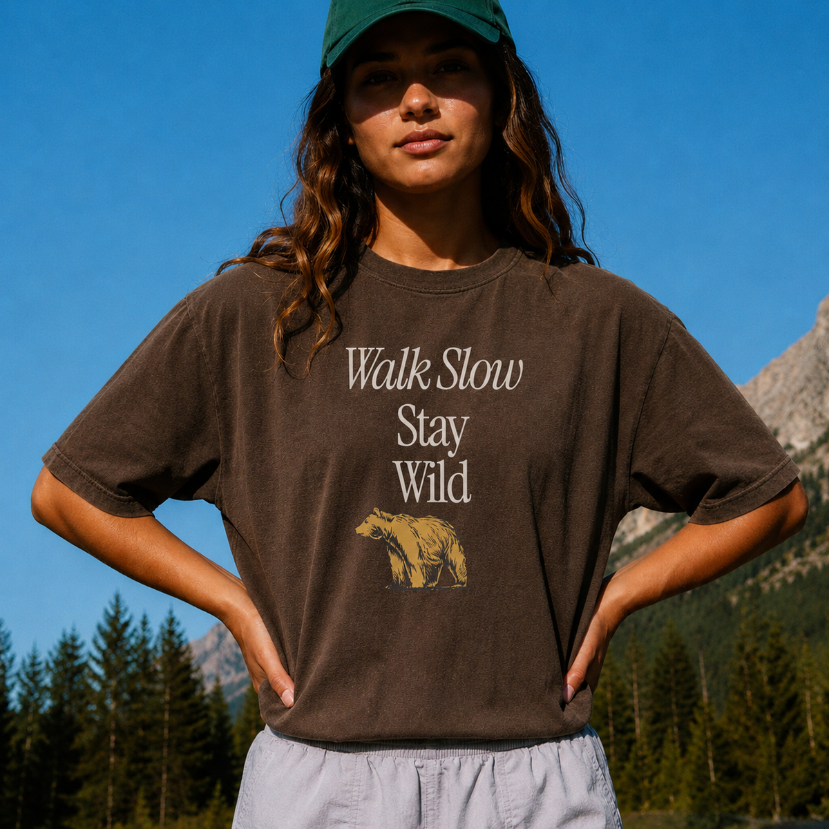 Walk Slow Stay Wild Bear Tee