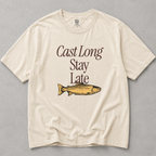 Cast Long Stay Late Fishing Tee