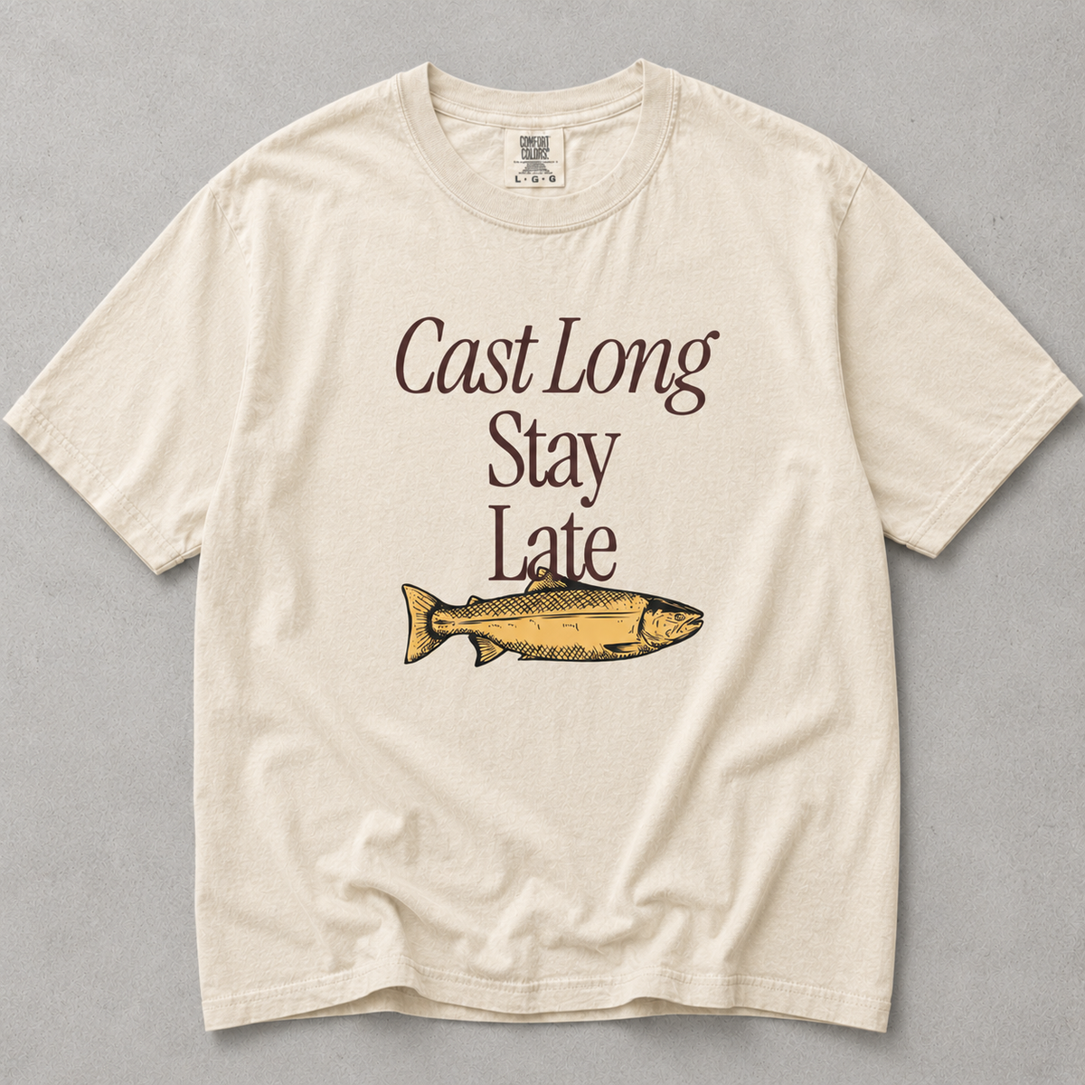 Cast Long Stay Late Fishing Tee