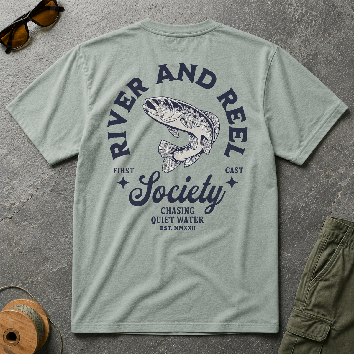 River and Reel Society Fishing Tee