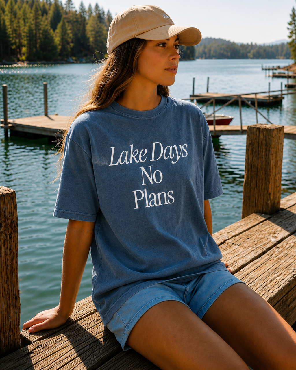 Lake Days No Plans Tee