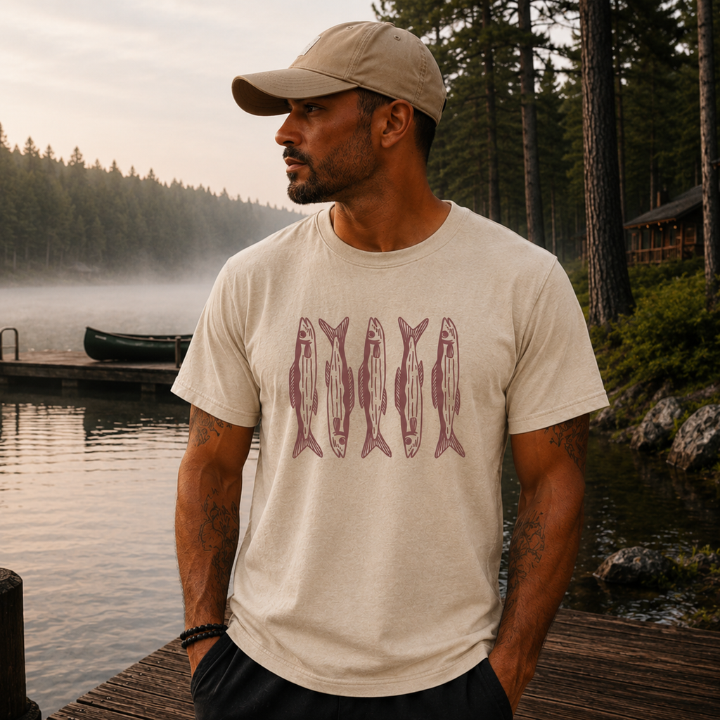 Fresh Catch Vintage Fish Print Tee