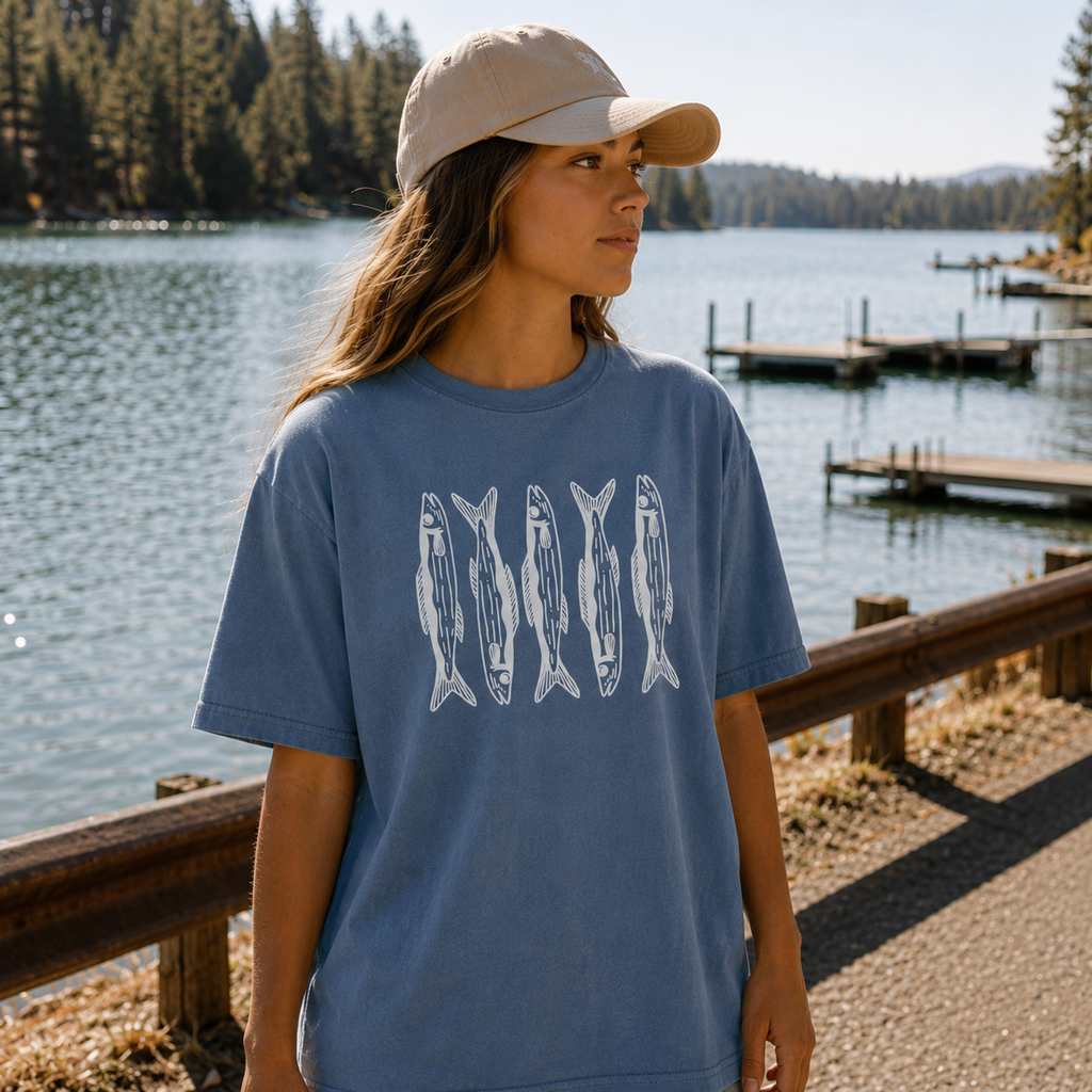 Fresh Catch Vintage Fish Print Tee