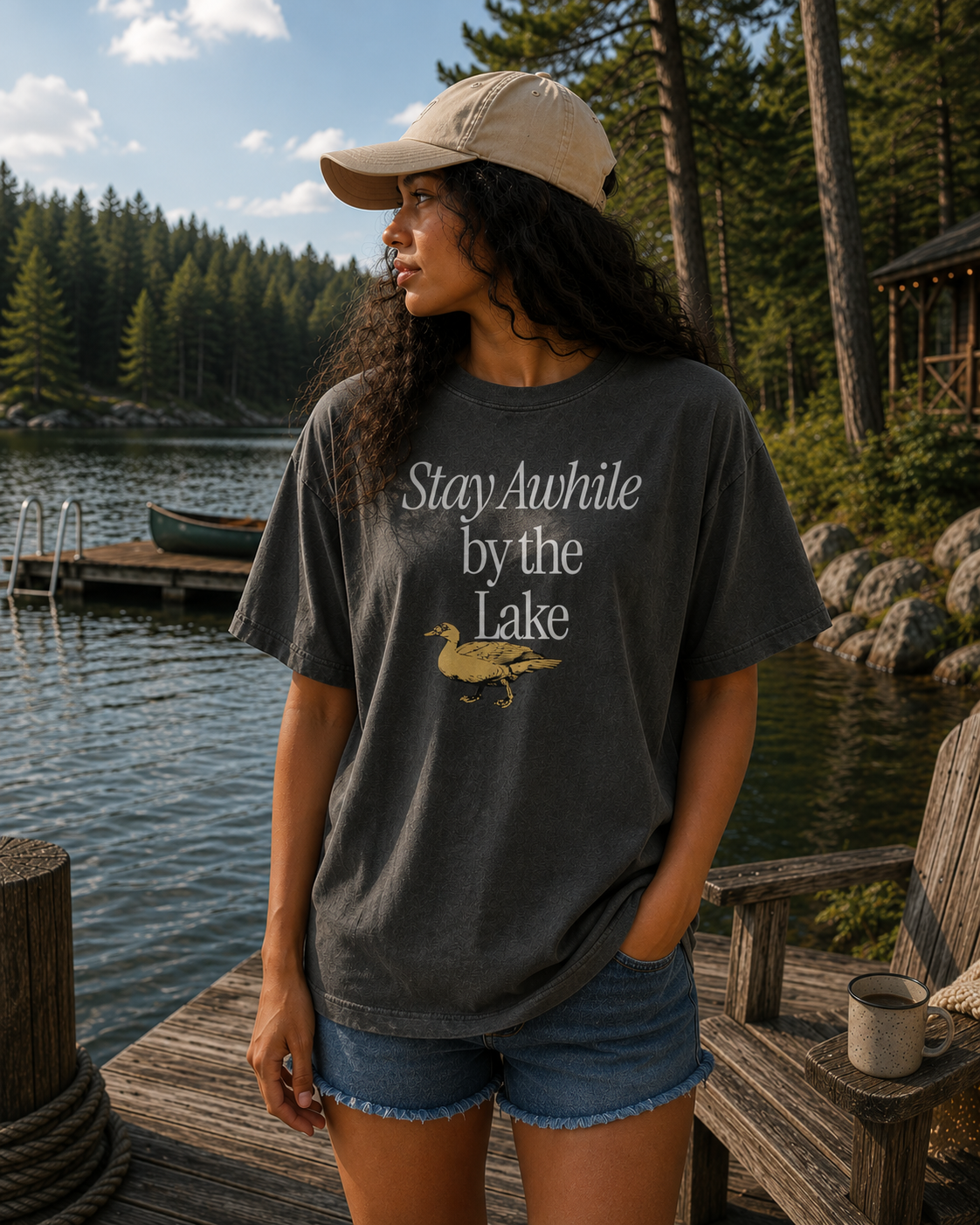 Stay Awhile Lake Life Tee