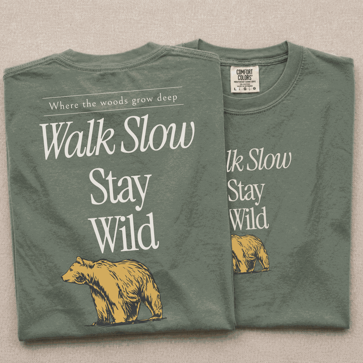 Walk Slow Stay Wild Bear Tee